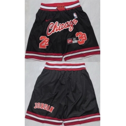 Men Chicago Bulls  Michael Jordan Black 2026 Shorts 002 
