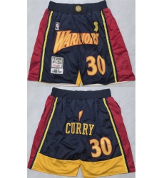 Men Golden State Warriors  30 Stephen Curry Navy Shorts
