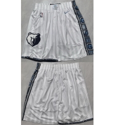 Men Memphis Grizzlies White 2026 Shorts 
