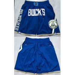 Men Milwaukee Bucks Royal Shorts  