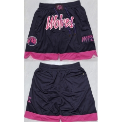 Men Minnesota Timberwolves Black 2025 Shorts 