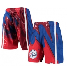 Philadelphia 76ers shorts blue red Philadelphia 76ers shorts blue red