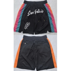 Men San Antonio Spurs Black Shorts 