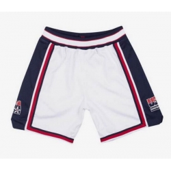 Men Team USA White Shorts