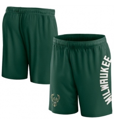 Men Milwaukee Bucks Green Post Up Mesh Shorts 