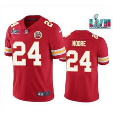 Men Women Youth Toddler Kansas City Chiefs 24 Skyy Moore Red Super Bowl LVII Patch Vapor Untouchable Limited Stitched Jersey