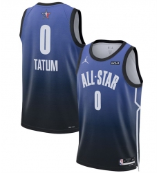 Men 2023 All Star 0 Jayson Tatum Blue Game Swingman Stitched Basketball Jersey
