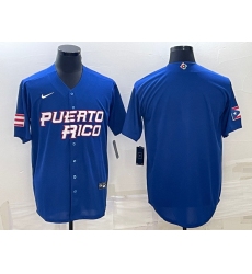 Men Puerto Rico Baseball Blank 2023 Royal World Baseball Classic Stitched Jersey
