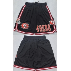 Men San Francisco 49ers Black Shorts