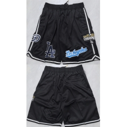 Men Los Angeles Dodgers Black Shorts  001
