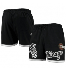 Men Chicago White Sox Black Team Logo Mesh Shorts