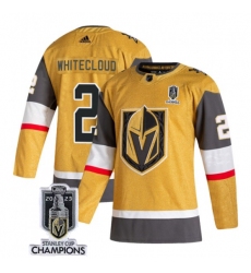 Men Women Youth Vegas Golden Knights #2 Zach Whitecloud Gold 2023 Stanley Cup Champions Stitched Jersey
