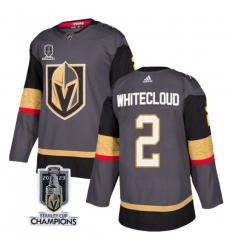 Men Women Youth Vegas Golden Knights #2 Zach Whitecloud Gray 2023 Stanley Cup Champions Stitched Jersey