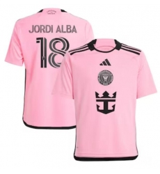 Youth Inter Miami CF Jordi Alba Ramos adidas Pink 2024 2getherness Replica Player Jersey