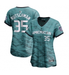 Women Baltimore Orioles 35 Adley Rutschman Teal 2023 All Star Stitched Baseball Jersey