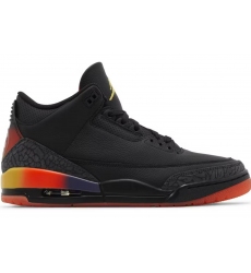 Air Jordan 3 black orange Men Shoes 24E525