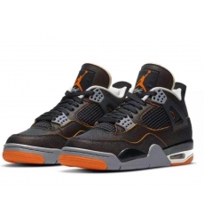 Air Jordan 4 Mid Cut Basketball Shoes Black Orange