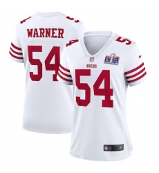 Women San Francisco 49ers 54 Fred Warner White 2023 F U S E  Vapor Untouchable Limited Stitched Football 2024 Super Bowl LVIII Jersey