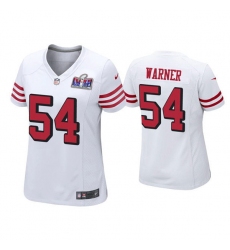 Women San Francisco 49ers 54 Fred Warner White Throwback  Vapor Untouchable Limited Stitched Football 2024 Super Bowl LVIII Jersey