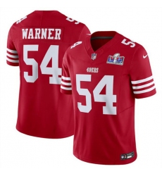 Youth San Francisco 49ers 54 Fred Warner Red 2023 F U S E  Vapor Untouchable Limited Stitched Football 2024 Super Bowl LVIII Jersey