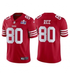 Youth San Francisco 49ers 80 Jerry Rice 2022 New Scarlet Vapor Untouchable Stitched Football 2024 Super Bowl LVIII Jersey