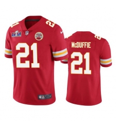 Men Kansas City Chiefs 21 Trent McDuffie Red Vapor Untouchable Limited Stitched Football 2024 Super Bowl LVIII Jersey