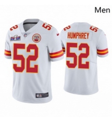 Men Kansas City Chiefs 52 Creed Humphrey White Vapor Untouchable Limited Stitched Football 2024 Super Bowl LVIII Jersey