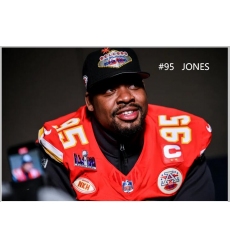 Men Kansas City Chiefs Chris Jones #95 Nike Men's Red NFL Vapor Super Bowl Jersey