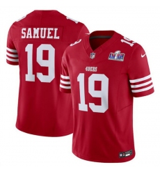 Men San Francisco 49ers 19 Deebo Samuel Red 2023 F U S E  Vapor Untouchable Limited Stitched Football 2024 Super Bowl LVIII Jersey