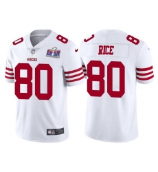 Men San Francisco 49ers 80 Jerry Rice 2023 New White Vapor Untouchable Stitched Football 2024 Super Bowl LVIII Jersey