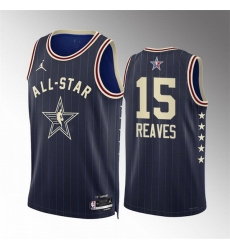 Men 2024 All Star 15 Austin Reaves Navy Stitched Basketball Jersey