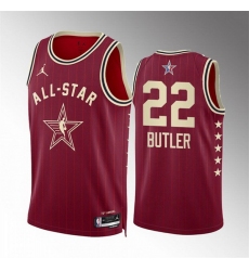 Men 2024 All Star 22 Jimmy Butler Crimson Stitched Basketball Jersey