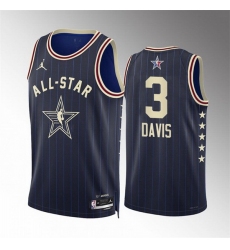 Men 2024 All Star 3 Anthony Davis Navy Stitched Basketball Jersey