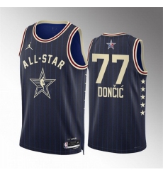Men 2024 All Star 77 Luka Don u010Di u0107 Navy Stitched Basketball Jersey
