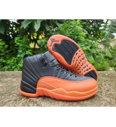 Air Jordan 12 Black Orange Men Shoes 24A02
