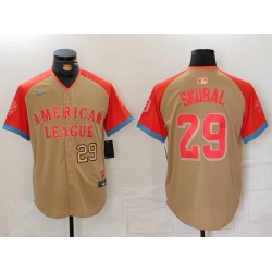 Men American League 29 Tarik Skubal Cream 2024 All Star Limited Stitched Baseball Jersey 1