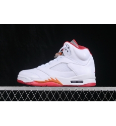 AIR JORDAN 5 RETRO SUNSET AJ5 RED WHITE IV5678 102 Men Shoes AIR JORDAN 5 RETRO SUNSET AJ5 RED WHITE IV5678 102 Men Shoes