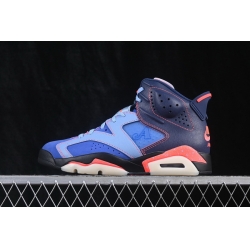 AIR JORDAN 6 AJ6 NAVY BLUE SKY BLUE RED MEN SHOE