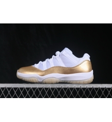 AIR JORDAN 11 LOW AJ11 METALLIC GOLD WHITE AH7860 102 Men Shoes