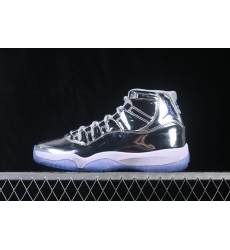 AIR JORDAN 11 RETRO AJ11 SILVER WHITE MEN SHOE AIR JORDAN 11 RETRO AJ11 SILVER WHITE MEN SHOE