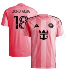 Men's Inter Miami CF Jordi Alba adidas Light Pink 2025 Euforia Replica Player Jersey