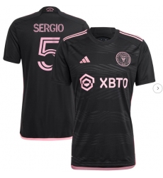 Men's Inter Miami CF Sergio Busquets adidas Black 2023 La Noche Replica Player Jersey