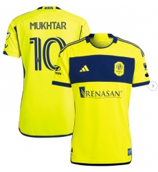 Mens Nashville SC Hany Mukhtar adidas Yellow 2024 The 615 Kit Authentic Player Jersey