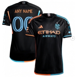 Men's New York City FC adidas Black 2024 24 7 Kit Authentic Custom Jersey