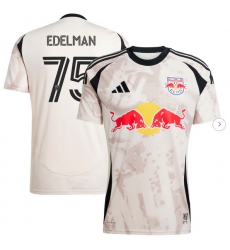 Men New York Red Bulls Daniel Edelman adidas Tan 2025 Stone Kit Replica Player Jersey