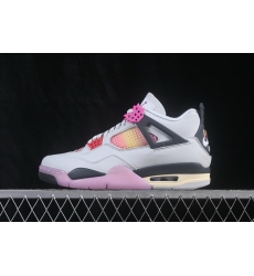 AIR JORDAN 4 RETRO COMIC AJ4 PINK WHITE GREY MEN SHOE AIR JORDAN 4 RETRO COMIC AJ4 PINK WHITE GREY MEN SHOE