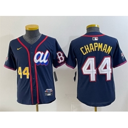 Youth American League 44 Aroldis Chapman Navy 2025 All Star Edition Limited Stitched Baseball Jersey