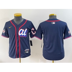 Youth American League Cleveland Guardians Blank Navy 2025 All Star Edition Limited Stitched Baseball Jersey