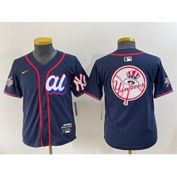 Women American League New York Yankees Team Big Logo Navy 2025 All Star Edition Limited Stitched Baseball Jersey 