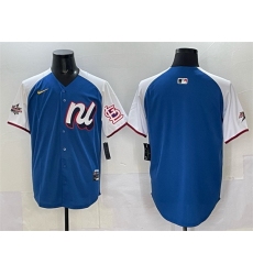 Men National League St  Louis Cardinals Blank Blue Alternate 2025 All Star Edition Limited Stitched Baseball Jersey